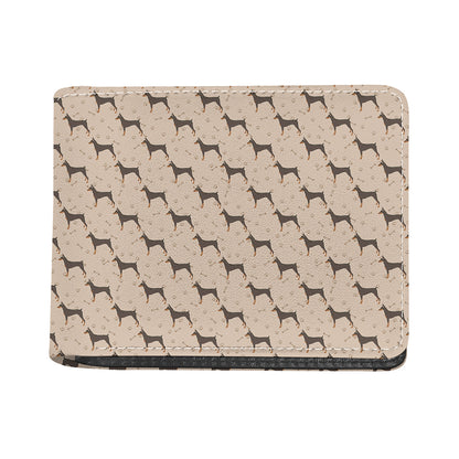 Doberman Pinscher Pattern Print Bifold Wallet