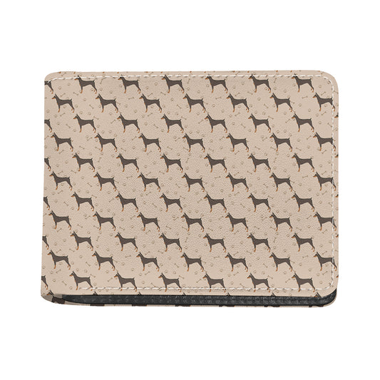 Doberman Pinscher Pattern Print Bifold Wallet