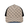Doberman Pinscher Pattern Print Black Mesh Trucker Hat