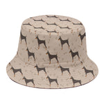 Doberman Pinscher Pattern Print Bucket Hat