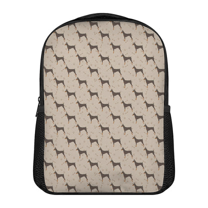 Doberman Pinscher Pattern Print Casual Backpack