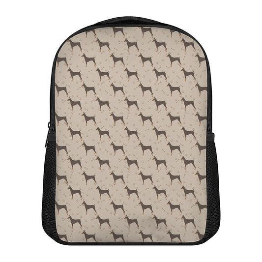 Doberman Pinscher Pattern Print Casual Backpack