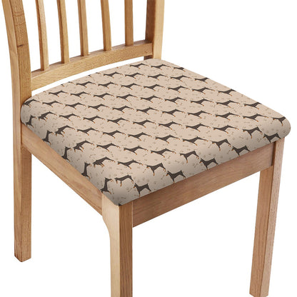 Doberman Pinscher Pattern Print Chair Cushion Cover