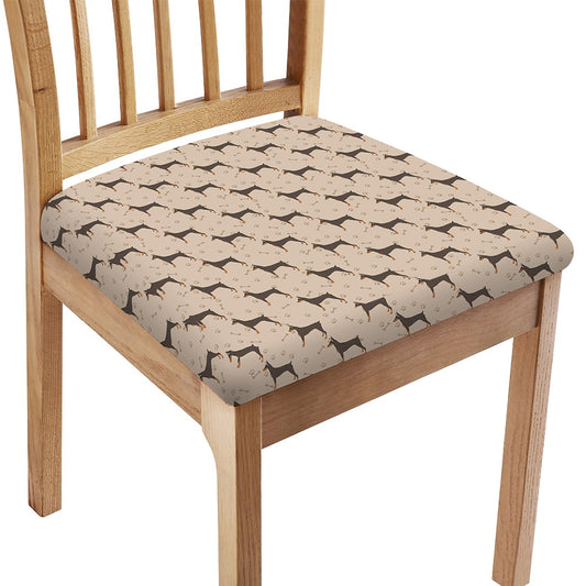 Doberman Pinscher Pattern Print Chair Cushion Cover
