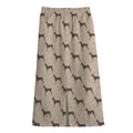 Doberman Pinscher Pattern Print Cotton Front Slit Maxi Skirt