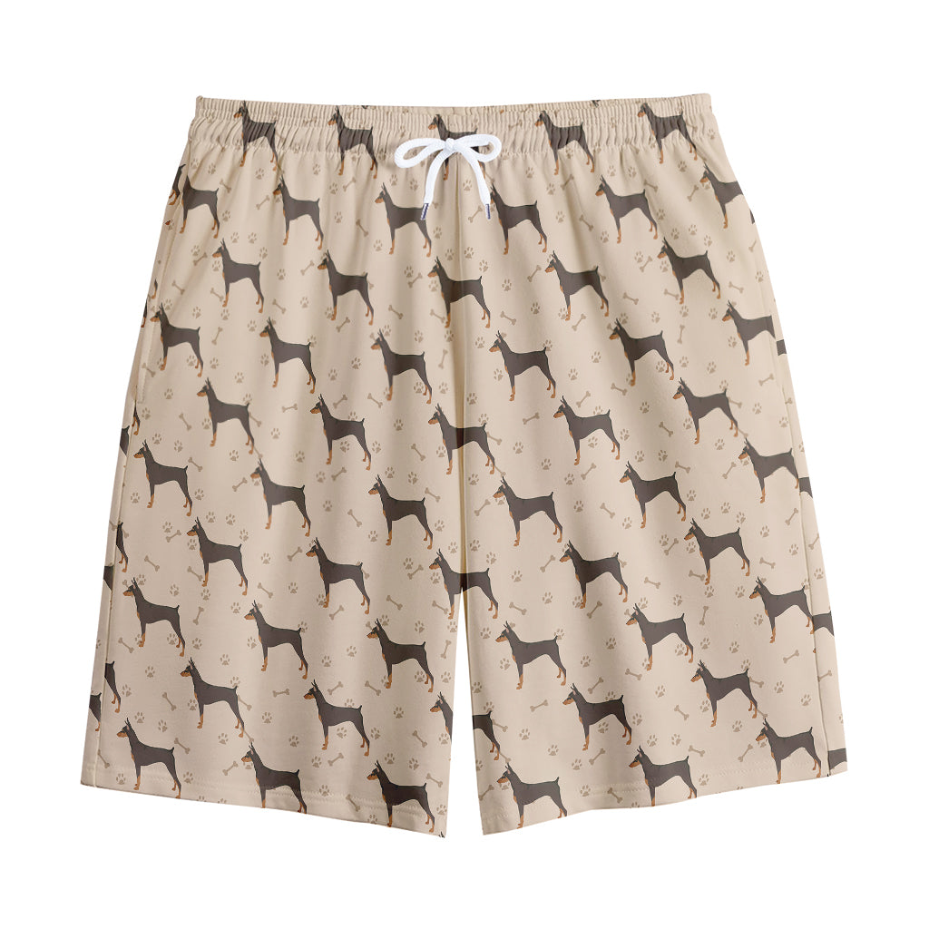 Doberman Pinscher Pattern Print Cotton Shorts