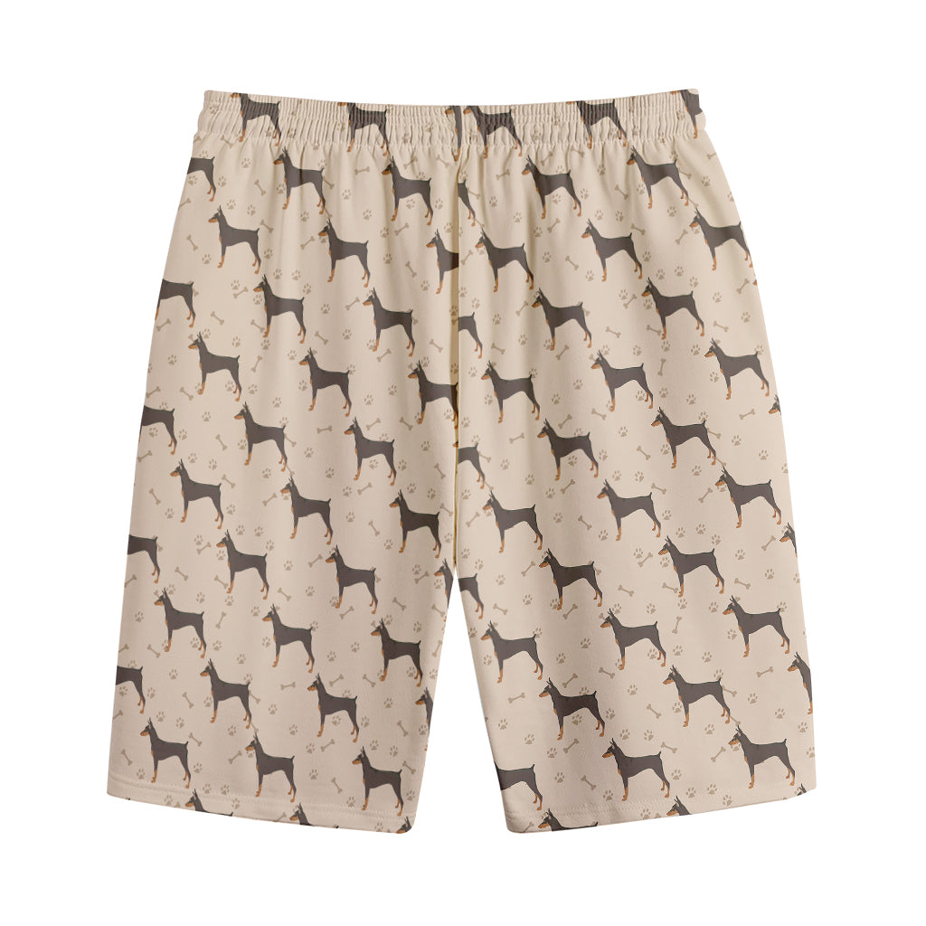 Doberman Pinscher Pattern Print Cotton Shorts