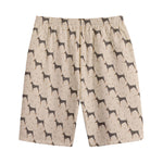 Doberman Pinscher Pattern Print Cotton Shorts
