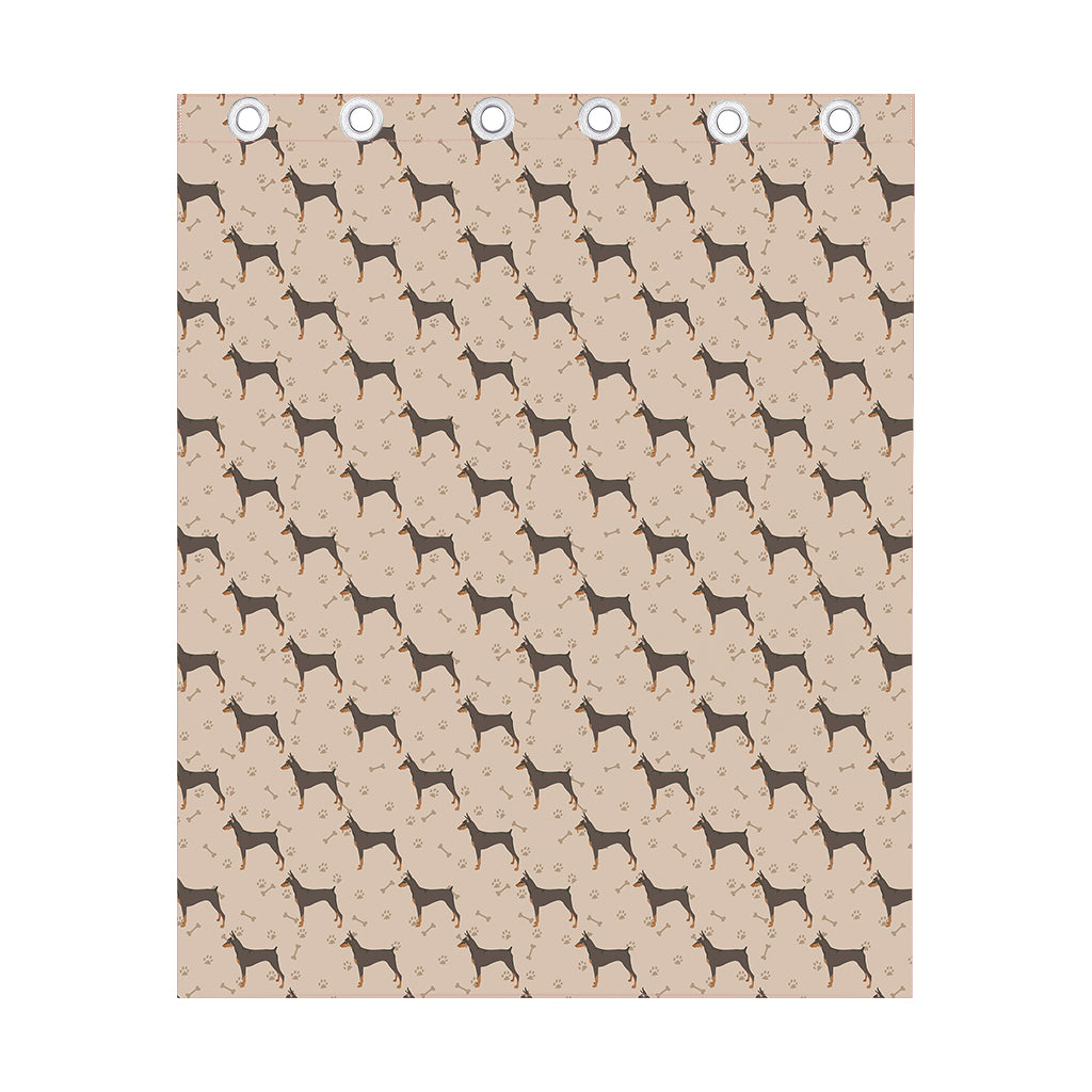 Doberman Pinscher Pattern Print Curtain