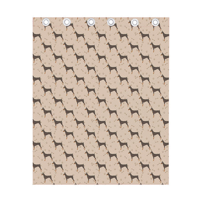 Doberman Pinscher Pattern Print Curtain