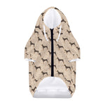 Doberman Pinscher Pattern Print Dog Zip Up Hoodie