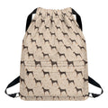 Doberman Pinscher Pattern Print Drawstring Backpack
