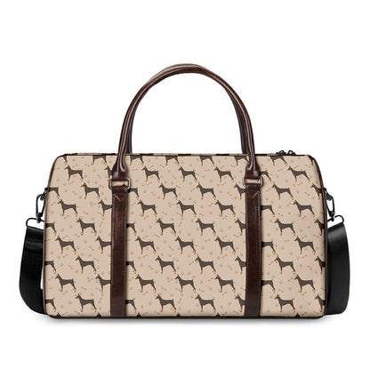 Doberman Pinscher Pattern Print Duffle Bag