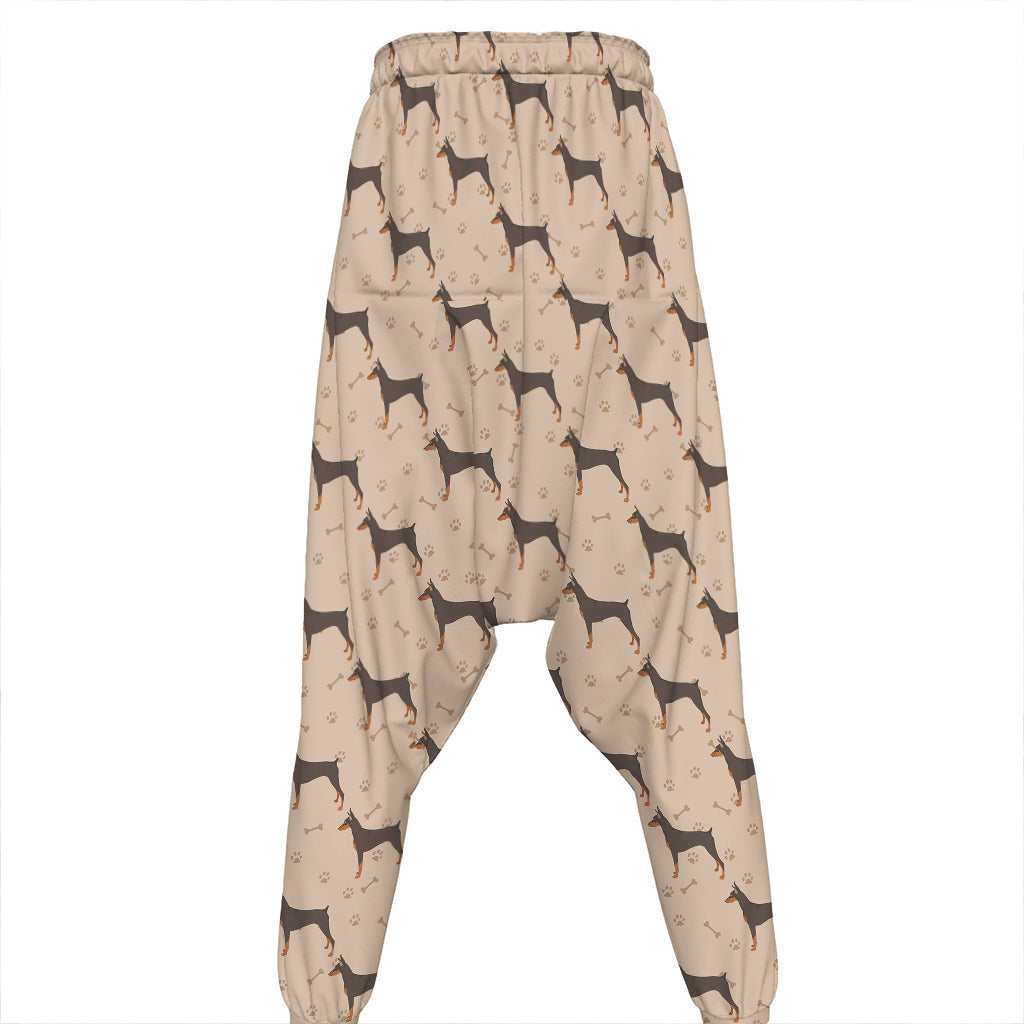 Doberman Pinscher Pattern Print Hammer Pants