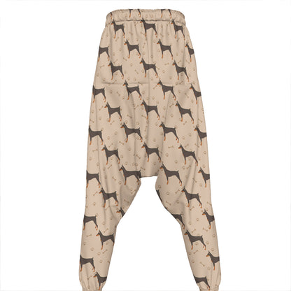 Doberman Pinscher Pattern Print Hammer Pants
