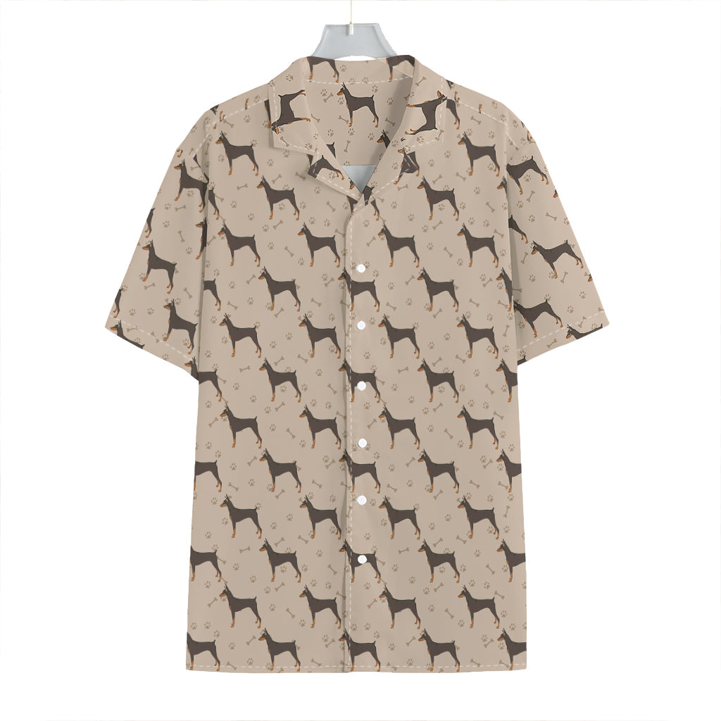 Doberman Pinscher Pattern Print Hawaiian Shirt