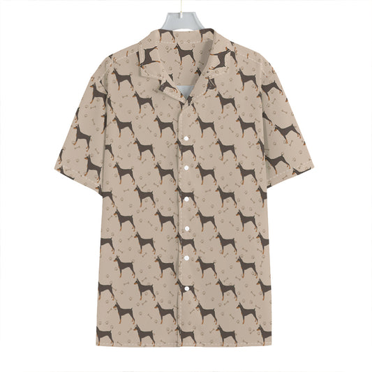 Doberman Pinscher Pattern Print Hawaiian Shirt