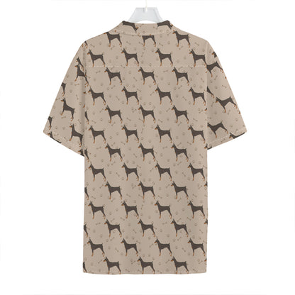 Doberman Pinscher Pattern Print Hawaiian Shirt