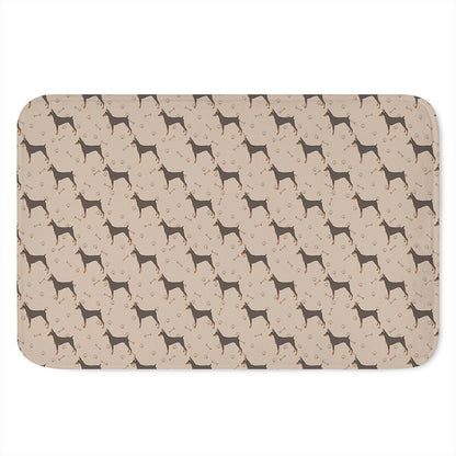 Doberman Pinscher Pattern Print Indoor Door Mat
