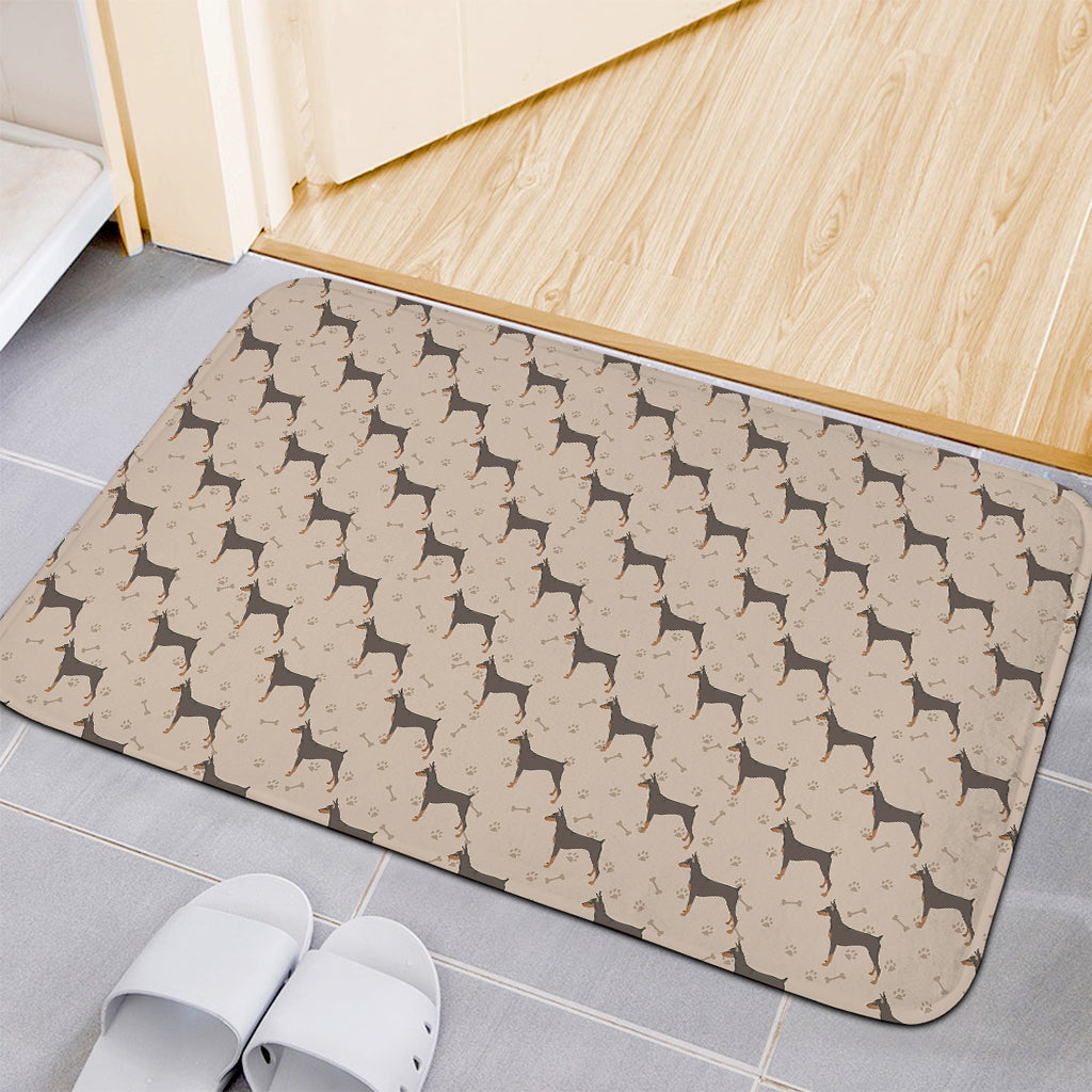 Doberman Pinscher Pattern Print Indoor Door Mat