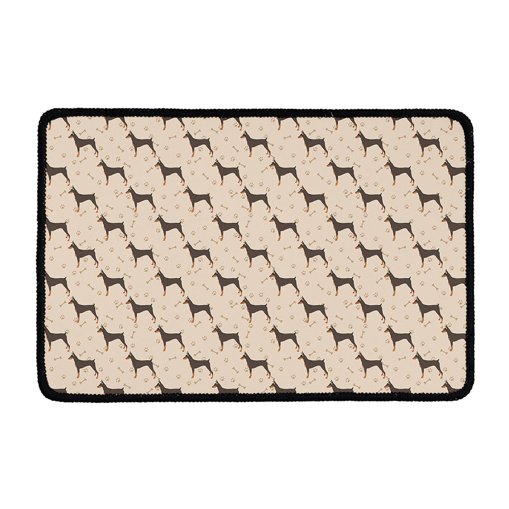 Doberman Pinscher Pattern Print Kitchen Mat