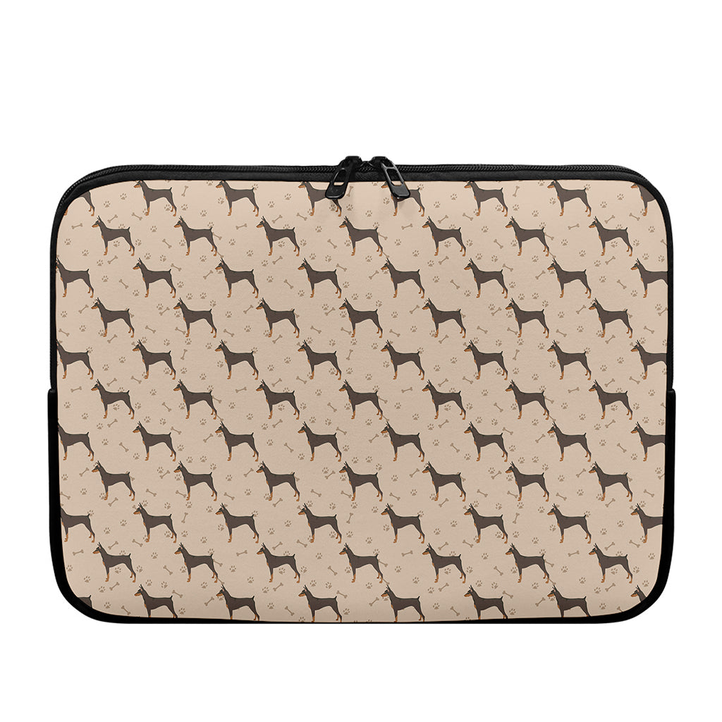Doberman Pinscher Pattern Print Laptop Sleeve