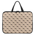 Doberman Pinscher Pattern Print Laptop Sleeve With Handle