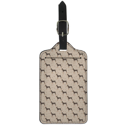 Doberman Pinscher Pattern Print Luggage Tag