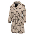 Doberman Pinscher Pattern Print Men's Bathrobe