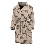 Doberman Pinscher Pattern Print Men's Bathrobe