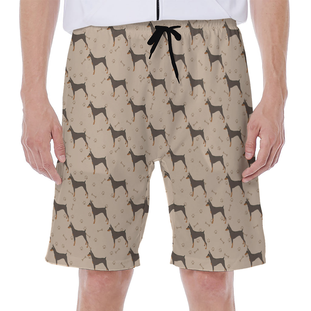 Doberman Pinscher Pattern Print Men's Beach Shorts