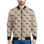 Doberman Pinscher Pattern Print Men's Bomber Jacket