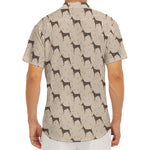 Doberman Pinscher Pattern Print Men's Deep V-Neck Shirt