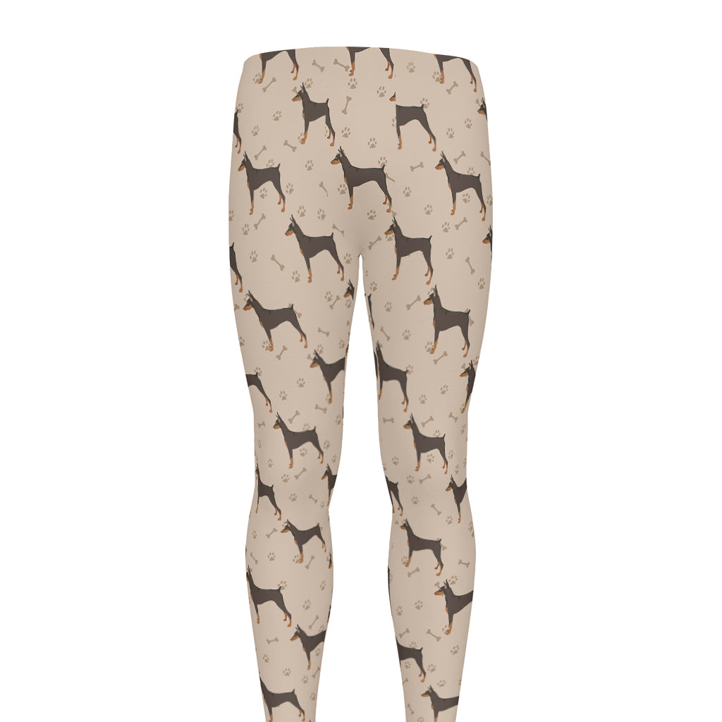 Doberman Pinscher Pattern Print Men's leggings