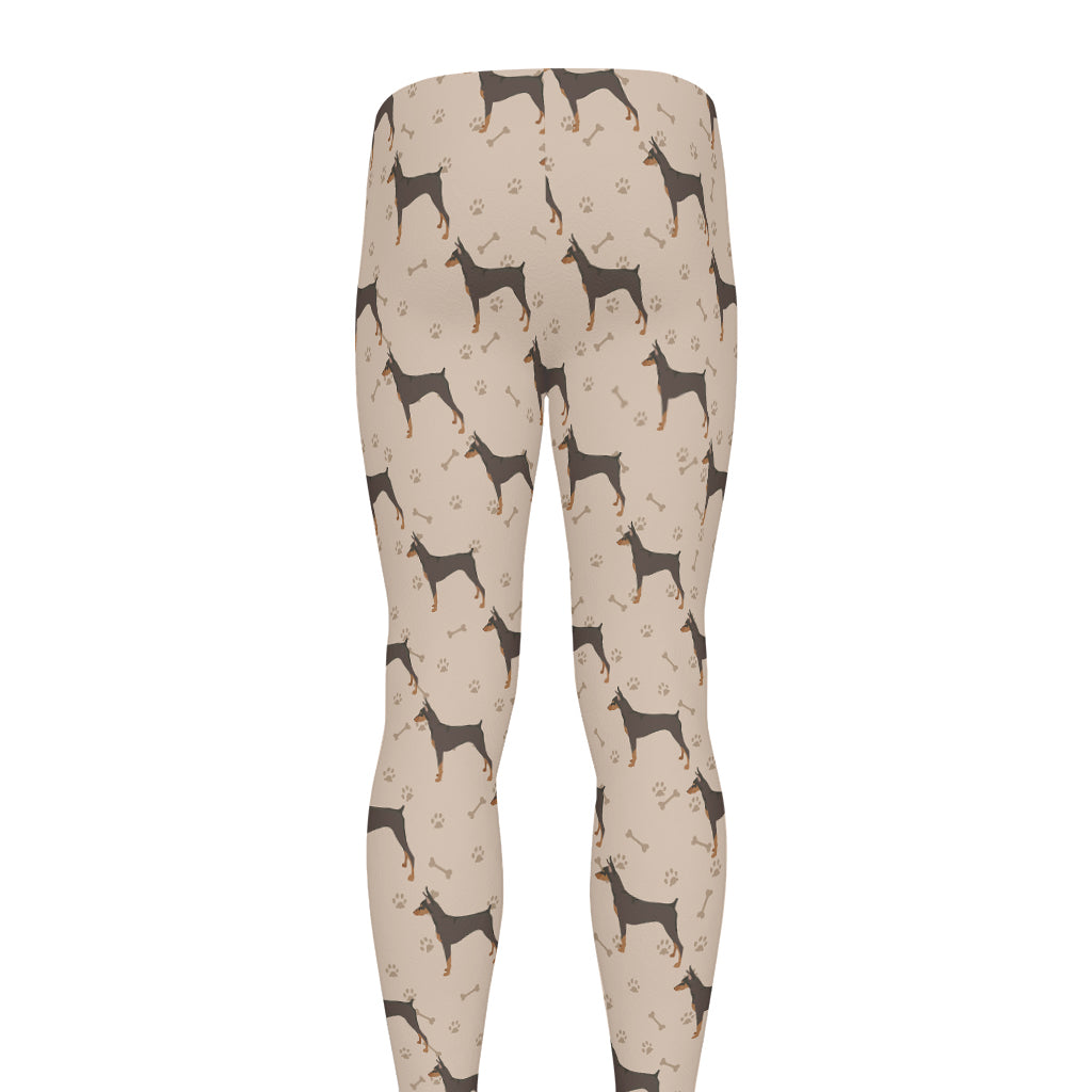 Doberman Pinscher Pattern Print Men's leggings