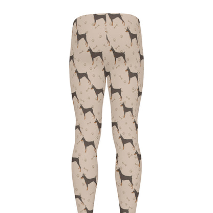 Doberman Pinscher Pattern Print Men's leggings