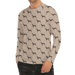 Doberman Pinscher Pattern Print Men's Long Sleeve Rash Guard
