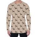 Doberman Pinscher Pattern Print Men's Long Sleeve T-Shirt