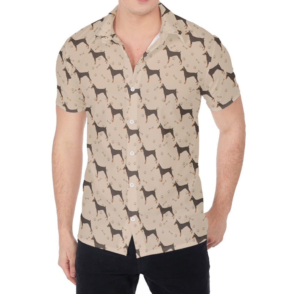 Doberman Pinscher Pattern Print Men's Shirt