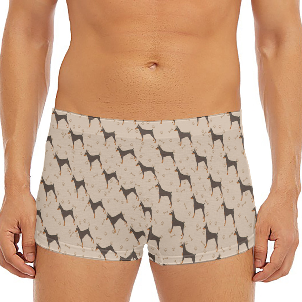 Doberman Pinscher Pattern Print Men's Short Boxer Briefs