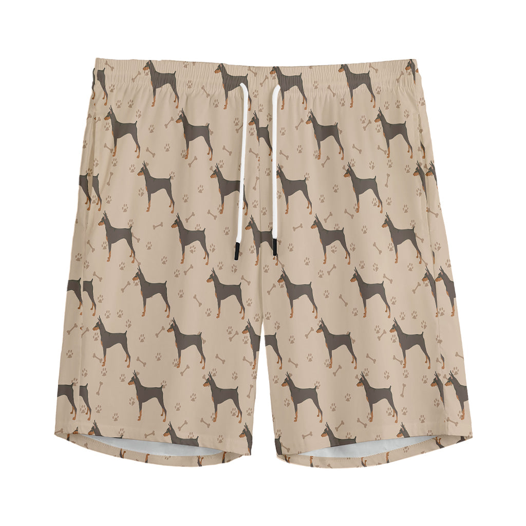 Doberman Pinscher Pattern Print Men's Sports Shorts