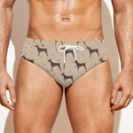 Doberman Pinscher Pattern Print Men's Swim Briefs