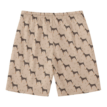 Doberman Pinscher Pattern Print Men's Swim Trunks