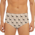 Doberman Pinscher Pattern Print Men's Triangle Swim Briefs