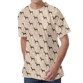 Doberman Pinscher Pattern Print Men's Velvet T-Shirt