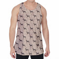 Doberman Pinscher Pattern Print Men's Velvet Tank Top