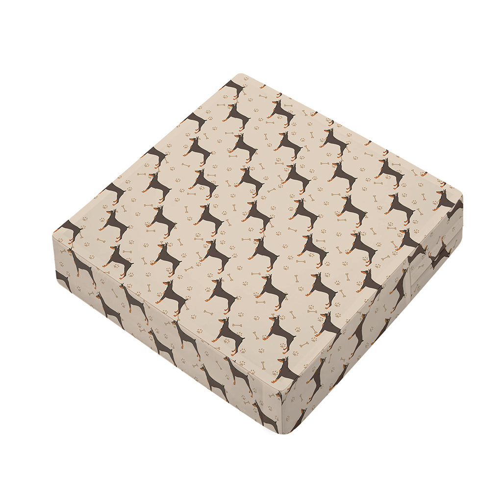 Doberman Pinscher Pattern Print Outdoor Seat Cushion Cover