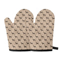 Doberman Pinscher Pattern Print Oven Mitts