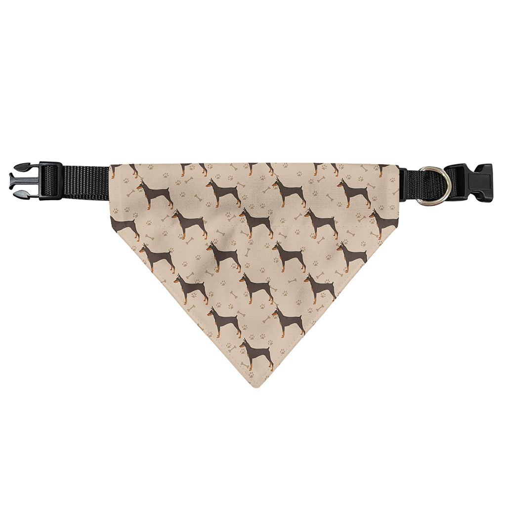 Doberman Pinscher Pattern Print Over The Collar Dog Bandana