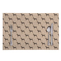 Doberman Pinscher Pattern Print Placemat
